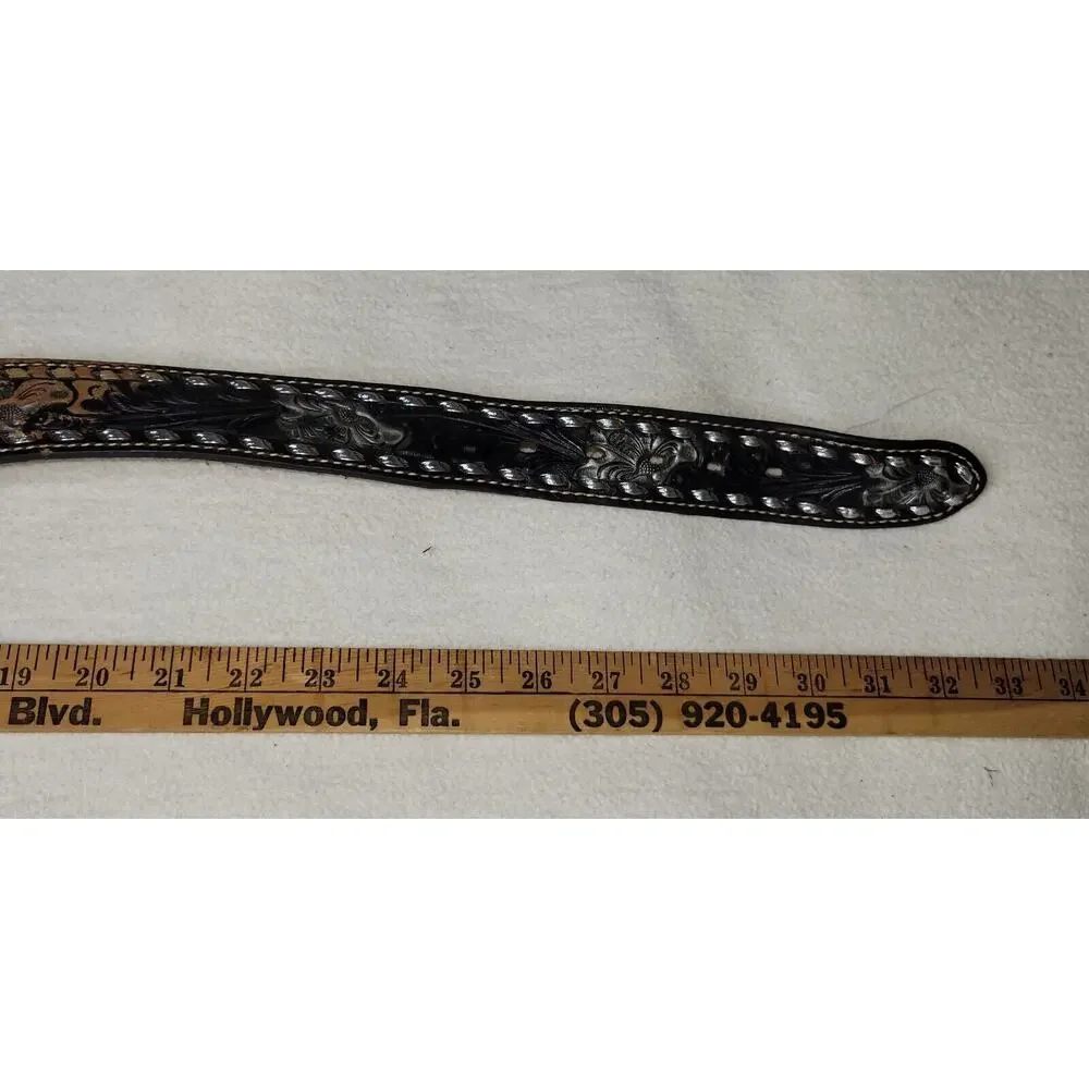 Vtg Tex Tan Belt Womens Sz 20 Barbie Buckle Genuine Cowhide 022101 Made In USA